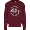 Funny Mechanic You Broke Something Kids Sweatshirt Jumper Maroon