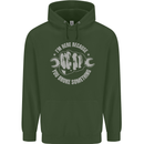 Funny Mechanic You Broke Something Mens 80% Cotton Hoodie Forest Green