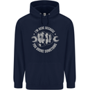 Funny Mechanic You Broke Something Mens 80% Cotton Hoodie Navy Blue