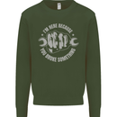 Funny Mechanic You Broke Something Mens Sweatshirt Jumper Forest Green