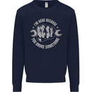 Funny Mechanic You Broke Something Mens Sweatshirt Jumper Navy Blue