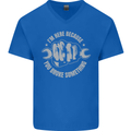 Funny Mechanic You Broke Something Mens V-Neck Cotton T-Shirt Royal Blue