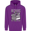 Funny Mechanic in Training Childrens Kids Hoodie Purple