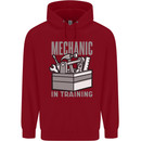 Funny Mechanic in Training Childrens Kids Hoodie Red