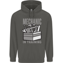Funny Mechanic in Training Childrens Kids Hoodie Storm Grey