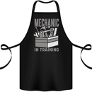 Funny Mechanic in Training Cotton Apron 100% Organic Black