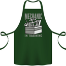 Funny Mechanic in Training Cotton Apron 100% Organic Forest Green