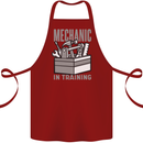 Funny Mechanic in Training Cotton Apron 100% Organic Maroon
