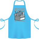 Funny Mechanic in Training Cotton Apron 100% Organic Turquoise