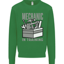 Funny Mechanic in Training Kids Sweatshirt Jumper Irish Green