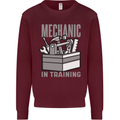 Funny Mechanic in Training Kids Sweatshirt Jumper Maroon