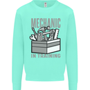 Funny Mechanic in Training Kids Sweatshirt Jumper Peppermint