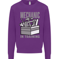 Funny Mechanic in Training Kids Sweatshirt Jumper Purple