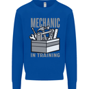 Funny Mechanic in Training Kids Sweatshirt Jumper Royal Blue