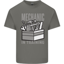 Funny Mechanic in Training Kids T-Shirt Childrens Charcoal