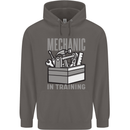 Funny Mechanic in Training Mens 80% Cotton Hoodie Charcoal