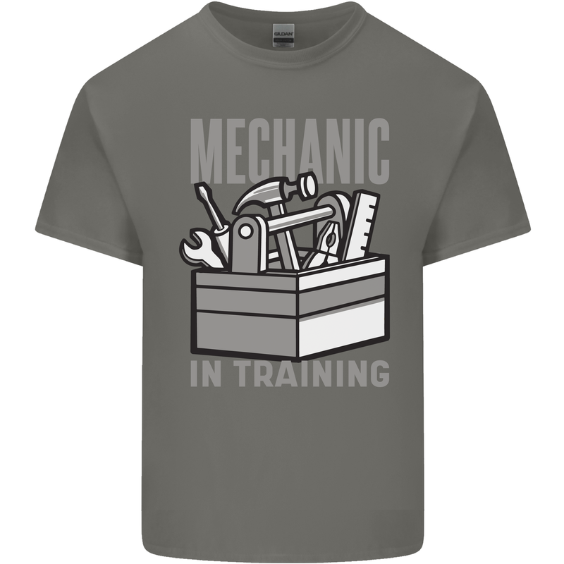 Funny Mechanic in Training Mens Cotton T-Shirt Tee Top Charcoal