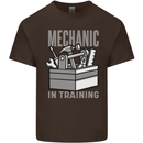 Funny Mechanic in Training Mens Cotton T-Shirt Tee Top Dark Chocolate