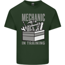 Funny Mechanic in Training Mens Cotton T-Shirt Tee Top Forest Green