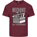 Funny Mechanic in Training Mens Cotton T-Shirt Tee Top Maroon