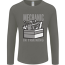 Funny Mechanic in Training Mens Long Sleeve T-Shirt Charcoal