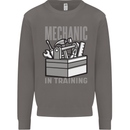 Funny Mechanic in Training Mens Sweatshirt Jumper Charcoal