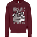 Funny Mechanic in Training Mens Sweatshirt Jumper Maroon