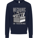Funny Mechanic in Training Mens Sweatshirt Jumper Navy Blue