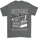 Funny Mechanic in Training Mens T-Shirt 100% Cotton Charcoal
