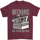 Funny Mechanic in Training Mens T-Shirt 100% Cotton Maroon