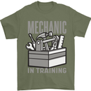 Funny Mechanic in Training Mens T-Shirt 100% Cotton Military Green