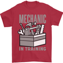 Funny Mechanic in Training Mens T-Shirt 100% Cotton Red