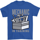 Funny Mechanic in Training Mens T-Shirt 100% Cotton Royal Blue