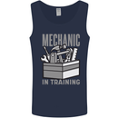 Funny Mechanic in Training Mens Vest Tank Top Navy Blue
