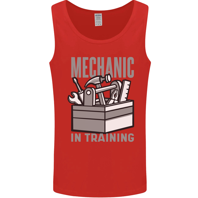 Funny Mechanic in Training Mens Vest Tank Top Red