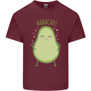 Funny Mother's Day Mamacado Avacado Mens Cotton T-Shirt Tee Top Maroon