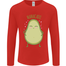 Funny Mother's Day Mamacado Avacado Mens Long Sleeve T-Shirt Red
