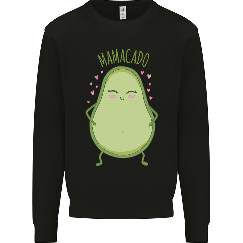 Funny Mother's Day Mamacado Avacado Mens Sweatshirt Jumper Black