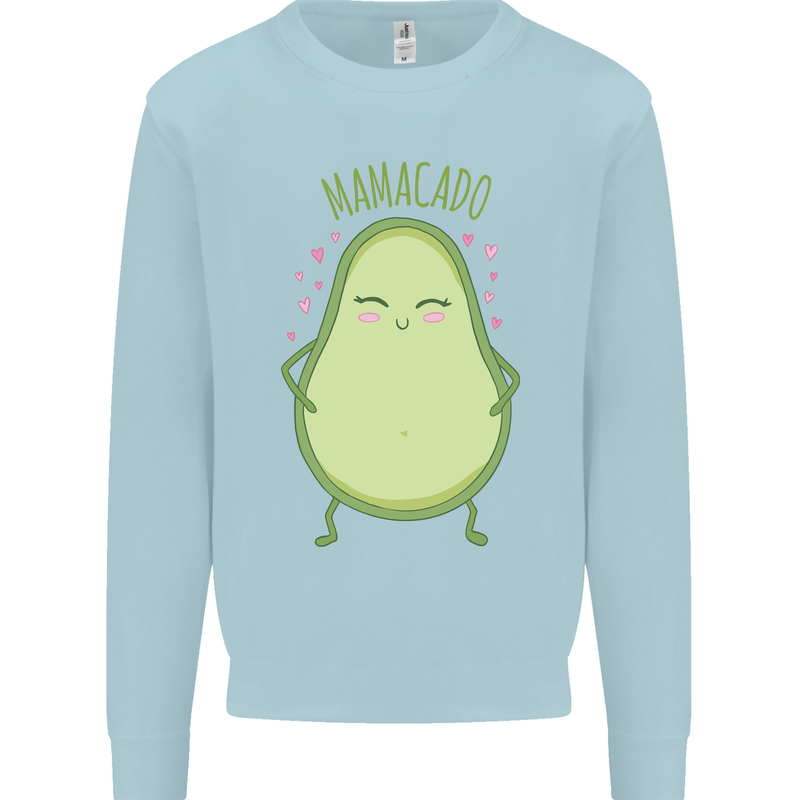 Funny Mother's Day Mamacado Avacado Mens Sweatshirt Jumper Light Blue