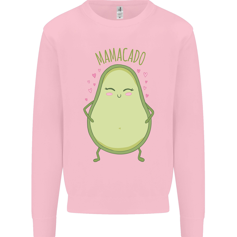 Funny Mother's Day Mamacado Avacado Mens Sweatshirt Jumper Light Pink