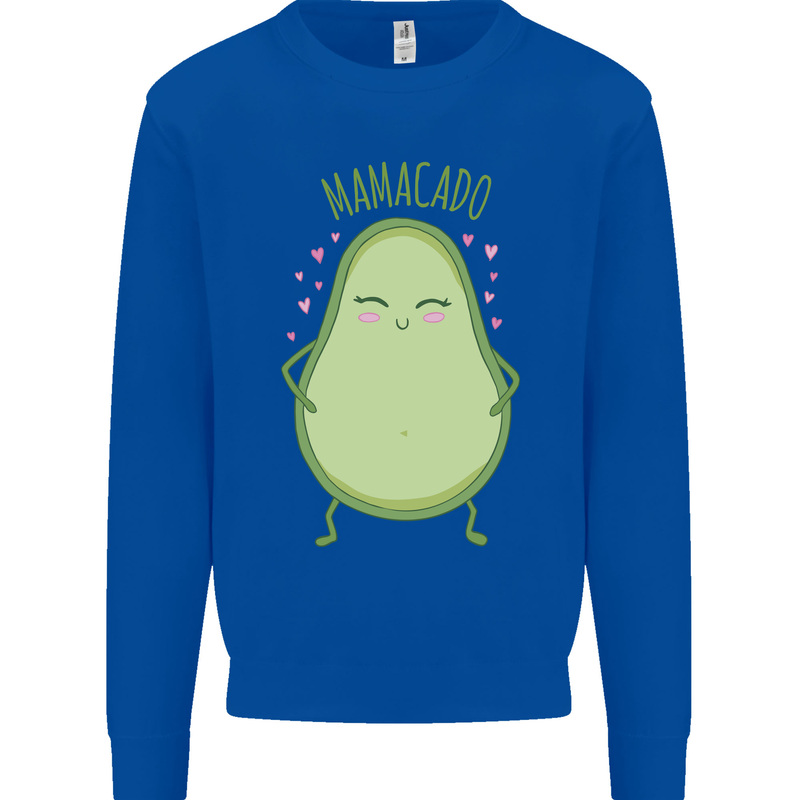 Funny Mother's Day Mamacado Avacado Mens Sweatshirt Jumper Royal Blue