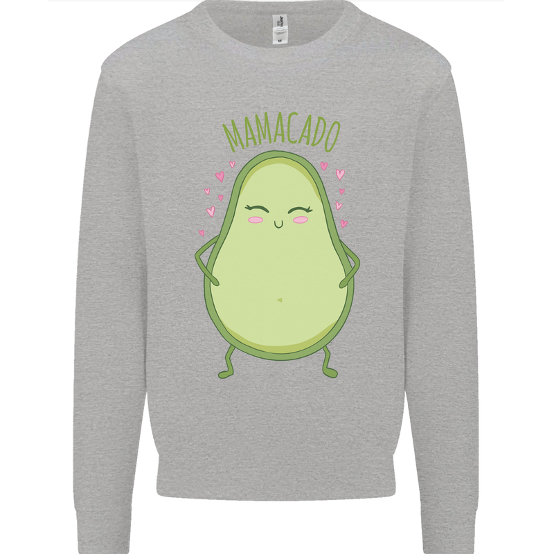 Funny Mother's Day Mamacado Avacado Mens Sweatshirt Jumper Sports Grey