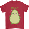 Funny Mother's Day Mamacado Avacado Mens T-Shirt Cotton Gildan Red