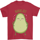 Funny Mother's Day Mamacado Avacado Mens T-Shirt Cotton Gildan Red