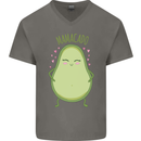 Funny Mother's Day Mamacado Avacado Mens V-Neck Cotton T-Shirt Charcoal