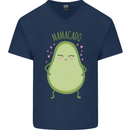 Funny Mother's Day Mamacado Avacado Mens V-Neck Cotton T-Shirt Navy Blue
