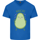 Funny Mother's Day Mamacado Avacado Mens V-Neck Cotton T-Shirt Royal Blue