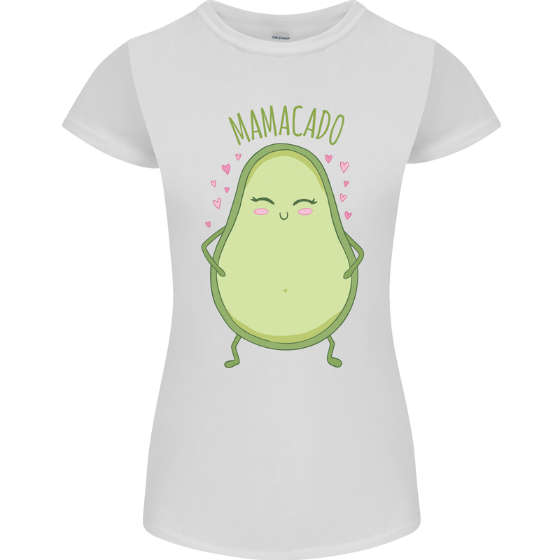 Funny Mother's Day Mamacado Avacado Womens Petite Cut T-Shirt White