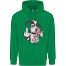 Funny Offensive Rude Cow Finger Flip Childrens Kids Hoodie Irish Green