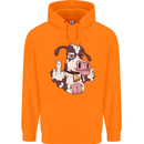 Funny Offensive Rude Cow Finger Flip Childrens Kids Hoodie Orange